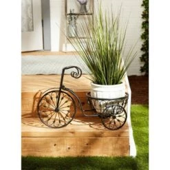 Best deal 👏 Zingz & Thingz 10.9" Indoor/Outdoor Iron Bicycle Plant Stand Black - Zings & Thingz 🔥 -Planters Sales Store unnamed file 2884