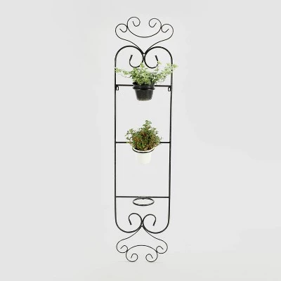 Wholesale 😉 3pc Rectangular Iron Wall Planter Black/Gold - Ore International 😉 4 Wholesale 😉 3pc Rectangular Iron Wall Planter Black/Gold - Ore International 😉 - Image 2