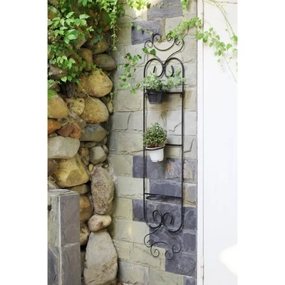 Wholesale 😉 3pc Rectangular Iron Wall Planter Black/Gold - Ore International 😉 7 Wholesale 😉 3pc Rectangular Iron Wall Planter Black/Gold - Ore International 😉 - Image 5