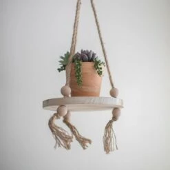 Best reviews of 🔥 Natural Jute & Wood Hanging Shelf - Foreside Home & Garden 🎁 -Planters Sales Store unnamed file 2922