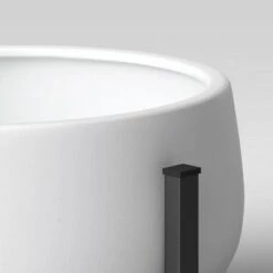 Best Pirce 🛒 Ceramic/Metal Planter with Stand White - Project 62™ 🎁 -Planters Sales Store unnamed file 3055