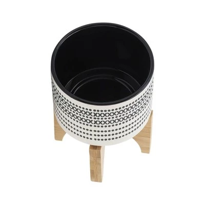 Cheapest 👍 Aztec Planter with Wood Stand - Sagebrook Home Orange 🎉 5 Cheapest 👍 Aztec Planter with Wood Stand - Sagebrook Home Orange 🎉 - Image 3