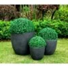 Best Pirce 🔥 Set of 3 17" Kante Lightweight Modern Seamless Outdoor Concrete Planter - Rosemead Home & Garden, Inc. Slate Gray 🌟 -Planters Sales Store unnamed file 3084