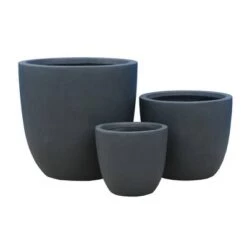 Best Pirce 🔥 Set of 3 17" Kante Lightweight Modern Seamless Outdoor Concrete Planter - Rosemead Home & Garden, Inc. Slate Gray 🌟 -Planters Sales Store unnamed file 3091