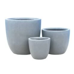 Best Pirce 🔥 Set of 3 17" Kante Lightweight Modern Seamless Outdoor Concrete Planter - Rosemead Home & Garden, Inc. Slate Gray 🌟 -Planters Sales Store unnamed file 3092