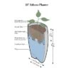 Deals 🎁 Algreen Products 87301 Athena 20.5" Self Watering Plastic Planter, Charcoalstone 🤩 -Planters Sales Store unnamed file 3095