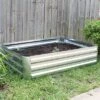 Deals 🌟 Sunnydaze Decor Sunnydaze Raised Corrugated Galvanized Steel Rectangle Garden Bed for Plants, Vegetables, and Flowers - 47" W x 11.75" H - Silver 🧨 -Planters Sales Store unnamed file 31