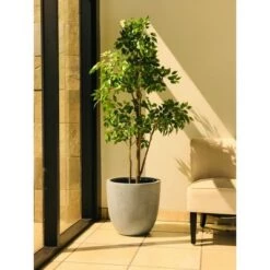 Best deal 🧨 Kante Lightweight Modern Outdoor Concrete Urn Planter Slate Gray - Rosemead Home & Garden, Inc. 🧨 -Planters Sales Store unnamed file 3121