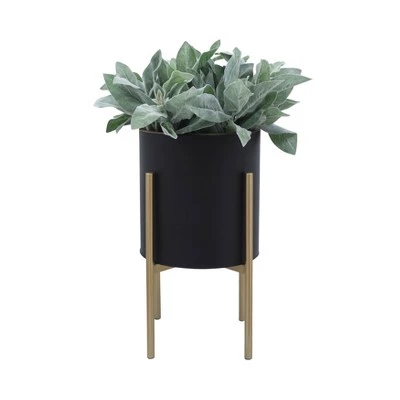Coupon 🎉 Set of 2 Planter on Metal Stand - Sagebrook Home Black/gold ✔️ 4 Coupon 🎉 Set of 2 Planter on Metal Stand - Sagebrook Home Black/gold ✔️ - Image 2