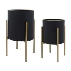 Coupon 🎉 Set of 2 Planter on Metal Stand - Sagebrook Home Black/gold ✔️ 21 Coupon 🎉 Set of 2 Planter on Metal Stand - Sagebrook Home Black/gold ✔️ -Planters Sales Store unnamed file 3139