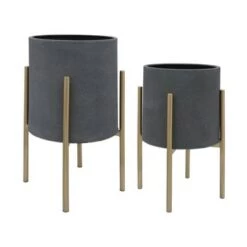 Coupon 🎉 Set of 2 Planter on Metal Stand - Sagebrook Home Black/gold ✔️ 22 Coupon 🎉 Set of 2 Planter on Metal Stand - Sagebrook Home Black/gold ✔️ -Planters Sales Store unnamed file 3140