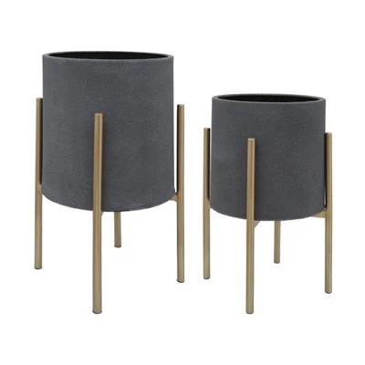 Coupon 🎉 Set of 2 Planter on Metal Stand - Sagebrook Home Black/gold ✔️ 12 Coupon 🎉 Set of 2 Planter on Metal Stand - Sagebrook Home Black/gold ✔️ - Image 10