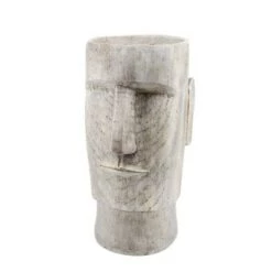 Best Sale ⭐ Resin Face Planter Gray - Sagebrook Home ❤️ -Planters Sales Store unnamed file 3180