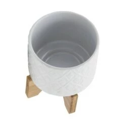 Best Sale ✨ Diamond Planter with Stand White - Sagebrook Home 👏 -Planters Sales Store unnamed file 3194