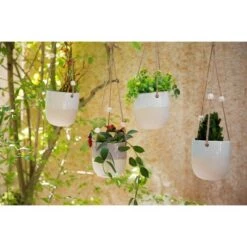 Buy ✨ Set of 4 4" x 4" Hanging Stoneware Planters - 3R Studios 🥰