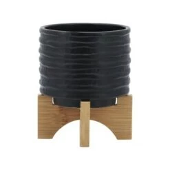 Best Sale ⭐ Textured Planter with Stand - Sagebrook Home Ivory ✨