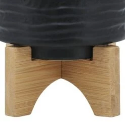 Best Sale ⭐ Textured Planter with Stand - Sagebrook Home Ivory ✨ -Planters Sales Store unnamed file 3208