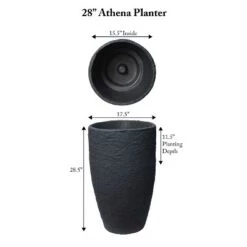 Flash Sale 🥰 Algreen Products 87313 Athena 28.5" Self Watering Garden Planter Pot, Brownstone 🛒 -Planters Sales Store unnamed file 3211
