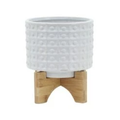 Cheap 🌟 Dotted Planter with Stand White - Sagebrook Home 💯 -Planters Sales Store unnamed file 3218