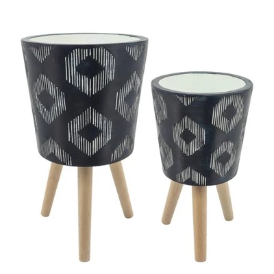 Best reviews of โจ Sagebrook Home Set of 2 Diamond Polyresin Planters with Wood Legs Gray ๐ 5 Best reviews of โจ Sagebrook Home Set of 2 Diamond Polyresin Planters with Wood Legs Gray ๐ - Image 3