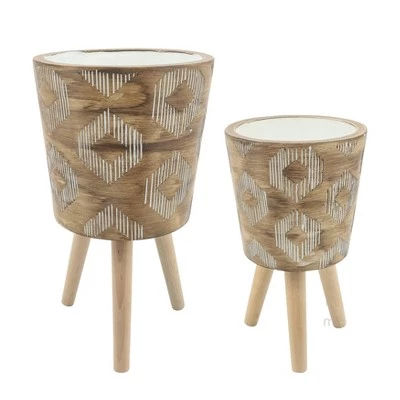 Best reviews of โจ Sagebrook Home Set of 2 Diamond Polyresin Planters with Wood Legs Gray ๐ 6 Best reviews of โจ Sagebrook Home Set of 2 Diamond Polyresin Planters with Wood Legs Gray ๐ - Image 4