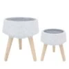 Promo ๐ Set of 2 Terrazzo Planter with Wood Legs - Sagebrook Home White ๐ 2 Promo ๐ Set of 2 Terrazzo Planter with Wood Legs - Sagebrook Home White ๐ -Planters Sales Store unnamed file 3256