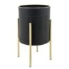 Best reviews of 🎉 Sagebrook Home Set of 2 Scales Planters on Metal Stand Black/Gold ⭐
