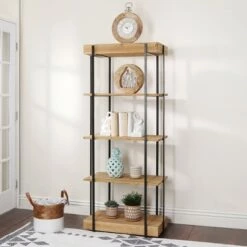 Promo ⭐ Sagebrook Home 10" Wood Bucket Planter with Leather Handles Brown/White ⌛ -Planters Sales Store unnamed file 3308