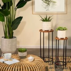 Best Sale 🛒 Set of 2 Ceramic Abstract Footed Planter - Sagebrook Home White ✨ -Planters Sales Store unnamed file 3312