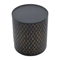 Outlet 🎁 Sagebrook Home Set of 2 Honeycomb Planters on Metal Stand Black/Gold ⭐ -Planters Sales Store unnamed file 3379
