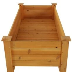 Cheap 😉 Outsunny 4' x 2' Wooden Raised Garden Bed Planter Box with Durable Build Compact Design & 3 Water Drain Holes ❤️ -Planters Sales Store unnamed file 338