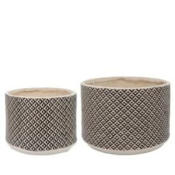 Best deal 💯 Sagebrook Home Set of 2 Geometric Polyresin Planters Gold 🥰 -Planters Sales Store unnamed file 3407