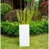 Coupon 🛒 Kante Lightweight Concrete Retro Tall Rectangular Outdoor Planter White - Rosemead Home & Garden, Inc. 🧨 -Planters Sales Store unnamed file 3409
