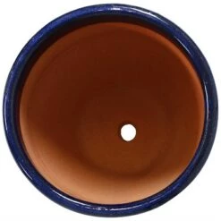 Flash Sale 🤩 Sunnydaze Decor Sunnydaze Resort High-Fired Outdoor/Indoor Glazed UV- and Frost-Resistant Ceramic Planters with Drainage Holes - 10" Diameter - Imperial Blue - 2-Pack 🔥 -Planters Sales Store unnamed file 3420