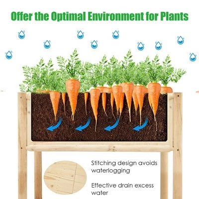 Buy ๐คฉ Costway Raised Garden Bed 42''x30''x32'' Elevated Wood Planter Box Stand Patio Yard ๐ 8 Buy ๐คฉ Costway Raised Garden Bed 42''x30''x32'' Elevated Wood Planter Box Stand Patio Yard ๐ - Image 6