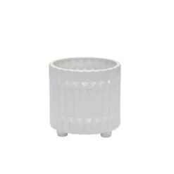 Wholesale 🤩 Set of 2 Ceramic Fluted Planter with Feet White - Sagebrook Home 😍