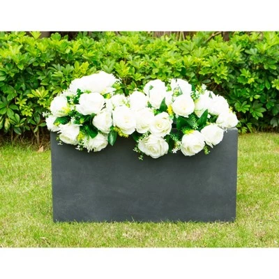 Budget 💯 Kante Lightweight Modern Long Low Outdoor Concrete Rectangular Planter - Rosemead Home & Garden, Inc. Charcoal 👏 4 Budget 💯 Kante Lightweight Modern Long Low Outdoor Concrete Rectangular Planter - Rosemead Home & Garden, Inc. Charcoal 👏 - Image 2