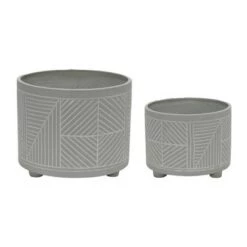 Deals ✔️ Set of 2 Ceramic Diamond Footed Planter - Sagebrook Home Gray ✨ -Planters Sales Store unnamed file 3470