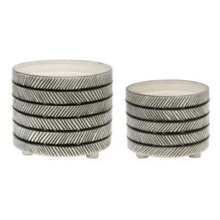 Deals ✔️ Set of 2 Ceramic Diamond Footed Planter - Sagebrook Home Gray ✨ -Planters Sales Store unnamed file 3471