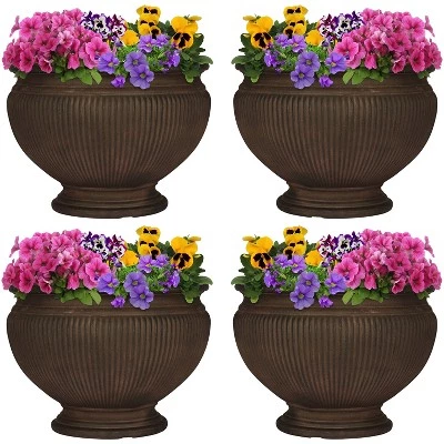 Brand new ๐คฉ Sunnydaze Decor Sunnydaze Indoor/Outdoor Patio, Garden, or Porch Weather-Resistant Double-Walled Elizabeth Ribbed Urn Flower Pot Planter - 16" - Rust Finish - 4pk ๐งจ 5 Brand new ๐คฉ Sunnydaze Decor Sunnydaze Indoor/Outdoor Patio, Garden, or Porch Weather-Resistant Double-Walled Elizabeth Ribbed Urn Flower Pot Planter - 16" - Rust Finish - 4pk ๐งจ - Image 3
