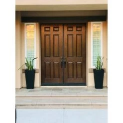 Best Pirce 🔥 Rosemead Home & Garden, Inc. 28" Tall Lightweight Concrete Modern Outdoor/Indoor Planter Charcoal - Rosemead Home & Garden, Inc. 🤩