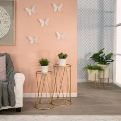 Top 10 ❤️ Set of 2 🔨 Hammered Planters with Saucer - Sagebrook Home Navy 🤩 -Planters Sales Store unnamed file 3525