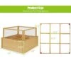 Outlet 💯 Costway Raised Garden Bed Wooden Garden Box with 9 Grids & Critter Guard Fence ❤️