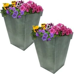 Hot Sale ๐ Sunnydaze Decor Sunnydaze Modern Decorative Indoor/Outdoor Galvanized Steel Standing Planters for Flowers, Plants and Herbs - 13.75" Square - Moss - 2-Pack ๐ 9 Hot Sale ๐ Sunnydaze Decor Sunnydaze Modern Decorative Indoor/Outdoor Galvanized Steel Standing Planters for Flowers, Plants and Herbs - 13.75" Square - Moss - 2-Pack ๐ -Planters Sales Store unnamed file 3546