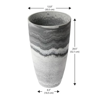 Coupon 𧨠Algreen 43429 Acerra 12 Inch Diameter x 20 Inch Tall Curved Yard and Patio Vase Garden Flower Plant Planter Pot, Marble Print π 4 Coupon 𧨠Algreen 43429 Acerra 12 Inch Diameter x 20 Inch Tall Curved Yard and Patio Vase Garden Flower Plant Planter Pot, Marble Print π - Image 2