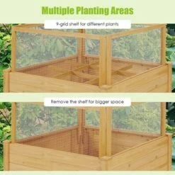 Outlet 💯 Costway Raised Garden Bed Wooden Garden Box with 9 Grids & Critter Guard Fence ❤️ 14 Outlet 💯 Costway Raised Garden Bed Wooden Garden Box with 9 Grids & Critter Guard Fence ❤️ -Planters Sales Store unnamed file 357