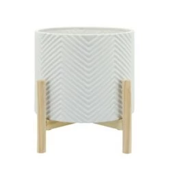 Cheapest ๐ฏ Ceramic Chevron Planter with Wood Stand White - Sagebrook Home โ๏ธ 11 Cheapest ๐ฏ Ceramic Chevron Planter with Wood Stand White - Sagebrook Home โ๏ธ -Planters Sales Store unnamed file 3704