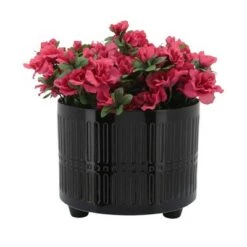 Hot Sale 👍 Sagebrook Home Set of 2 Lines Ceramic Footed Planters Black ✔️ -Planters Sales Store unnamed file 3729