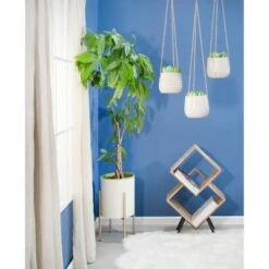 Cheapest 😀 6" Ceramic Dimpled Hanging Planter - Sagebrook Home Beige 😉