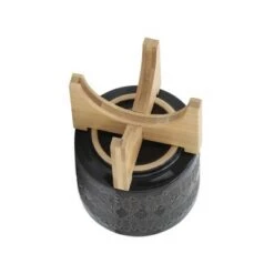 Buy 🎉 Ceramic Aztec Planter on Wooden Stand Black - Sagebrook Home ✔️ -Planters Sales Store unnamed file 3746